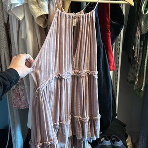 Light rose pink flowy top